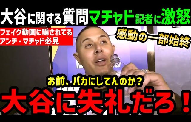 大谷翔平の質問にマニー・マチャドが大激怒「質問を修正しろ！」オールスターで明らかになった感動の本音【海外の反応/ドジャース/MLB】