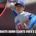 Shohei Ohtani tosses 3 scoreless innings vs. Giants 🔥 | ESPN MLB