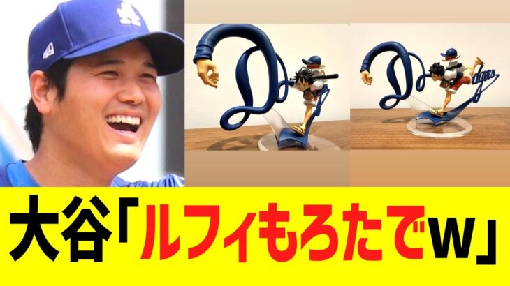 大谷翔平、ワンピースグッズにご満悦インスタ投稿ww