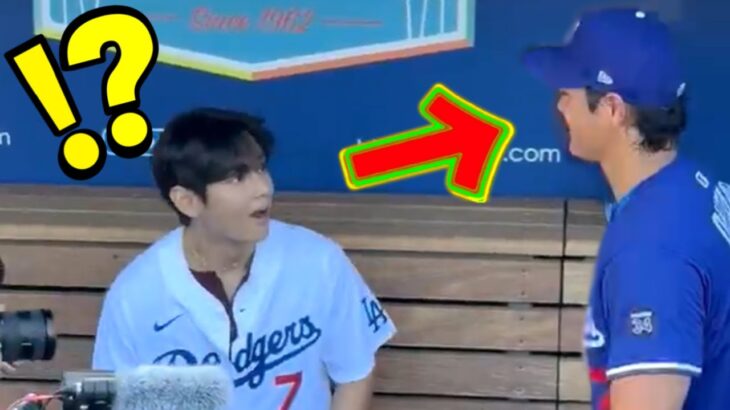 ガチガチに緊張したBTSが大谷を見たらまさかの・・「コレは奇跡ですか？」「やる事が違う！」世界のファンも悲鳴もんだわ！【MLB】