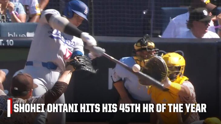 Shohei Ohtani crushes his 45th home run of the season in Dodgers’ win vs. Padres 💪 | ESPN MLB