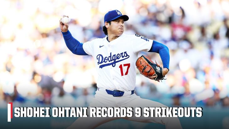 Shohei Ohtani records a season-high 9 STRIKEOUTS over five innings against the Reds 💪 | ESPN MLB