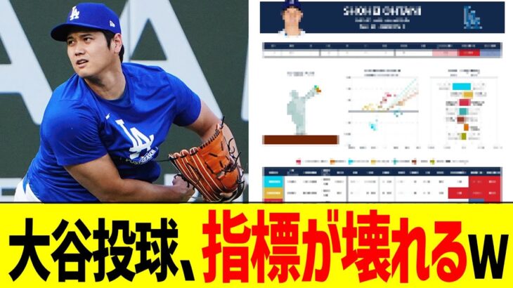 大谷の投球指標、化け物すぎるwww