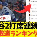 大谷翔平、2打席連続申告敬遠でランキングがとんでもない事に・・・