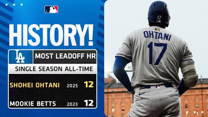 Shohei Ohtani’s 47 home run of 2025 is also his 12th leadoff homer of the season! 🤩 | 大谷翔平ハイライト