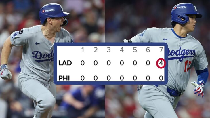 FULL INNING: Dodgers break scoreless tie in 7th with four runs!! (Led by Will Smith, Shohei Ohtani)