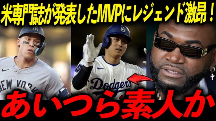 【大谷翔平】まさかのMVP落選にレジェンドたちがブチギレ！オルティズ「奴らは野球を全く理解してない素人だ」