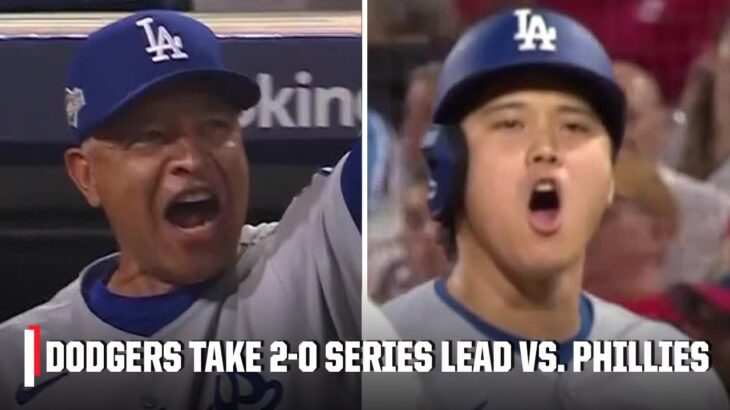 Shohei Ohtani’s RBI single caps off 4-run inning in Dodgers’ Game 2 win vs. Phillies 🔥 | ESPN MLB