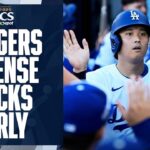 Shohei Ohtani’s leadoff triple and Mookie Betts’ double has the Dodgers cooking early 😤 | 大谷翔平 ハイライト