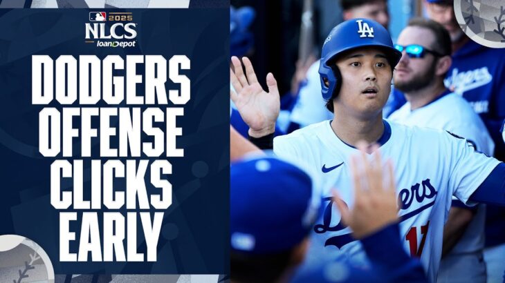 Shohei Ohtani’s leadoff triple and Mookie Betts’ double has the Dodgers cooking early 😤 | 大谷翔平 ハイライト