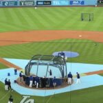 WATCH: Shohei Ohtani Takes Rare Batting Practice at Dodger Stadium Before NLCS Game 3 Workout