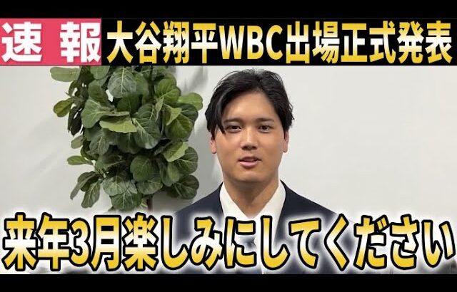 【大谷翔平】2026年WBC出場を正式発表!『日本代表としてのプレーを楽しみにしてください』【大谷翔平/海外の反応】