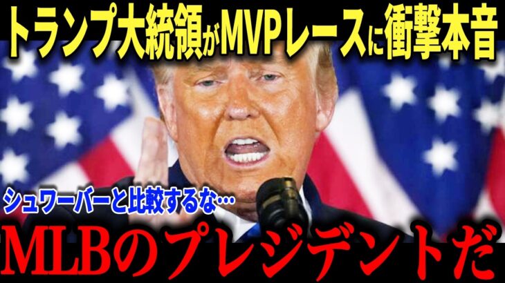 大谷翔平とシュワーバーのMVP論争にトランプ大統領が衝撃本音「次元が違う！」トランプ大統領の分析が的確すぎると話題に！【海外の反応/MLB/メジャー/野球】