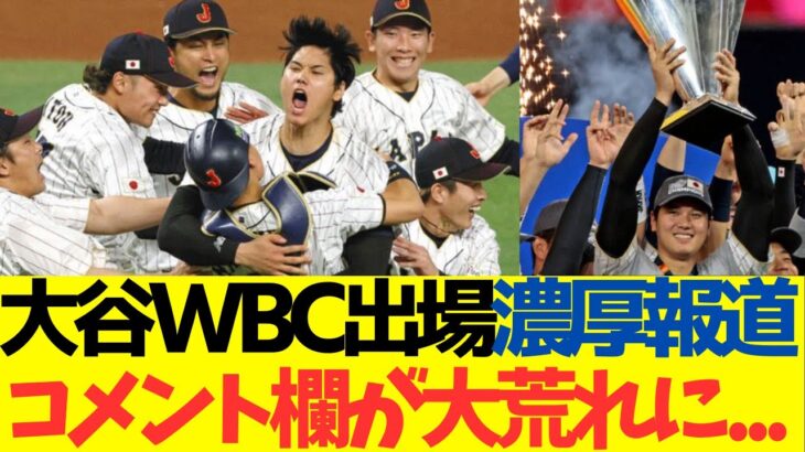 大谷翔平、WBC出場濃厚報道でコメント欄が大荒れに・・・