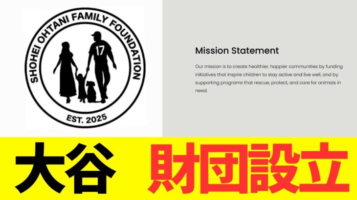 大谷、財団設立！コメント欄がとんでもない事に・・・