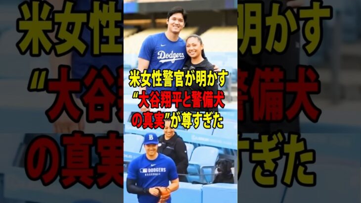 【大谷翔平】あるアメリカ人女性警察官が語った、大谷翔平と彼女の警察犬にまつわる感動の物語。【海外の反応 MLBメジャー 野球】