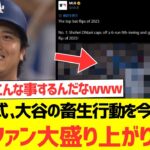【海外の反応】MLB公式さん大谷翔平の畜生行動を今季ベストパフォーマンスに選出し海外ファン大盛り上がりするwwwwww