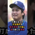 打席にたった大谷翔平が相手球団の行動に涙を流した理由 #大谷翔平 #ドジャース #shorts