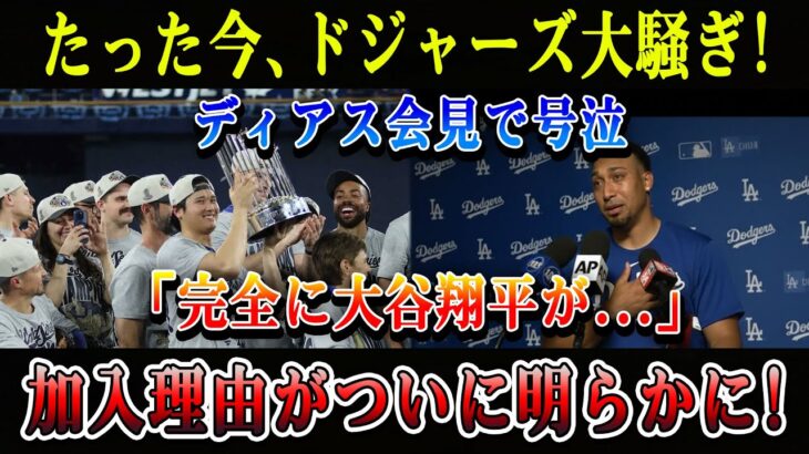 【緊急ニュース】ド軍騒然！会見でディアスが感極まる…「大谷翔平が…」と語った真意とは？