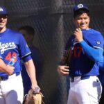 大谷翔平選手、投手の合同練習に加わる。大谷選手は特例でトレーニングスケジュールは自身で調整してますので合同に加わる機会は希少#shoheiohtani#dodgers#springtraining