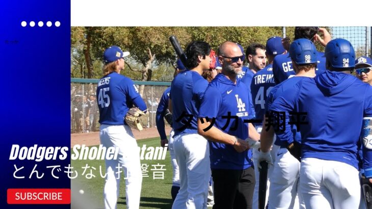 大谷翔平選手ガBPでストーンとの対決！凄い打速のヒットでファンから感嘆の声が上がる！！アリゾナキャンプ現地映像　##dodgers #springtraining #shoheiohtani