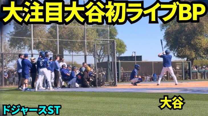打者大谷始動！！ファン&チームメイトが見守る中大谷翔平ライブBP今季初登場！！ピッチャーはストーン！【現地映像】2026年2月14日 春季キャンプ