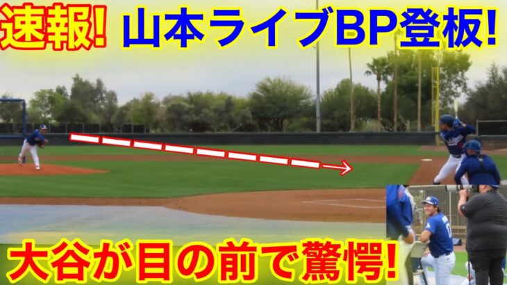 速報！大谷が驚愕！山本がイキナリBP登板！WBCアメリカ代表相手に驚異の投球！現地映像