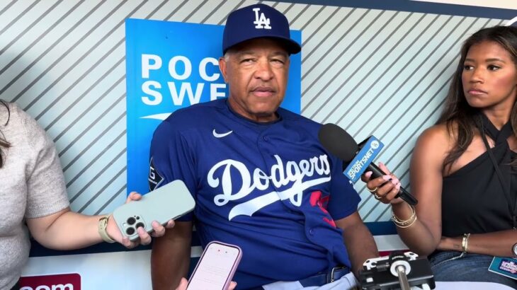 Dodgers manager Dave Roberts on Shohei Ohtani pitching on Tuesday and reflects on Opening Day roster