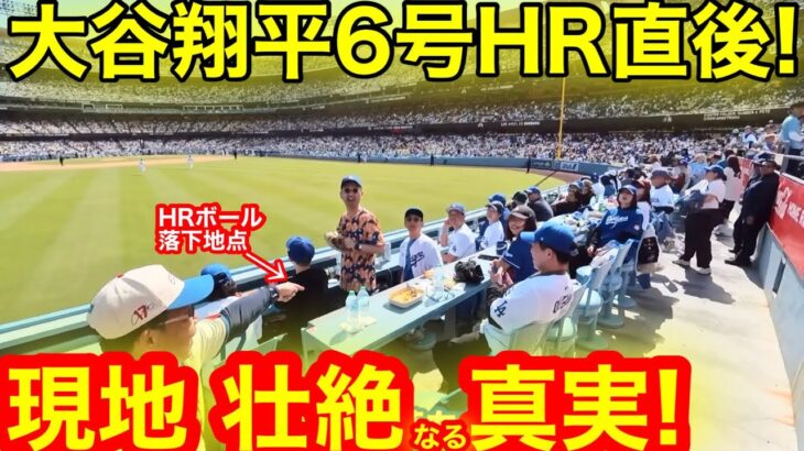 目の前に飛んで来たHRボール！大谷翔平6号HR直後に現地壮絶な事実が！12戦ぶり感動のこの光景！【現地取材】