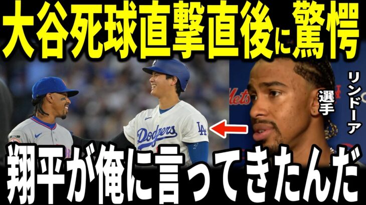 【大谷翔平】ドジャース完封勝利の試合後、死球を受けた大谷選手と塁上で話したリンドーア選手が”胸を打つ”大谷の行動を米メディアに明かし感動…メンドーサ監督死球を当てたピーターソン投手ド軍メンバーも語る