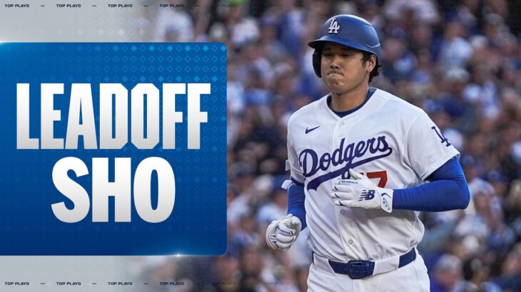 Shohei Ohtani crushes a LEADOFF HOMER for the Dodgers! 💪 (Also pitched a scoreless 1st inning 😅)