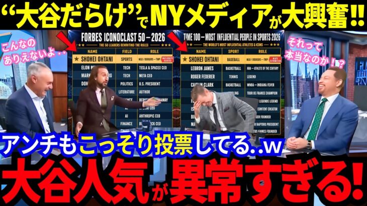 【大谷翔平】“アンチも投票してる”は本当か？ランキング独占に辛口NYメディアまで騒然【MLB／ドジャース】