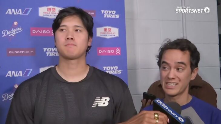 Shohei Ohtani discusses health of left knee after missing game with inflammation