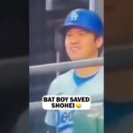 The Dodgers bat boy saved Shohei Ohtani with his quick reflexes & acted like it was no big deal 😯