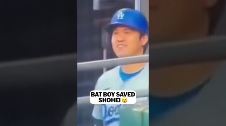 The Dodgers bat boy saved Shohei Ohtani with his quick reflexes & acted like it was no big deal 😯