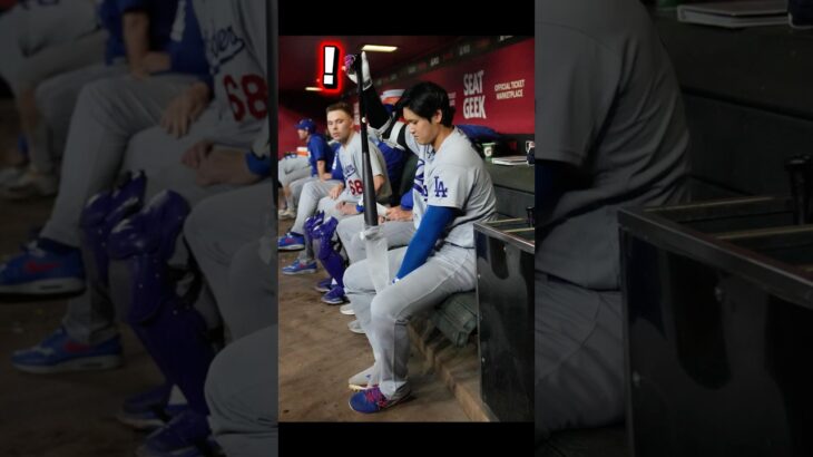 新品のバットを買ったドジャース大谷翔平￼