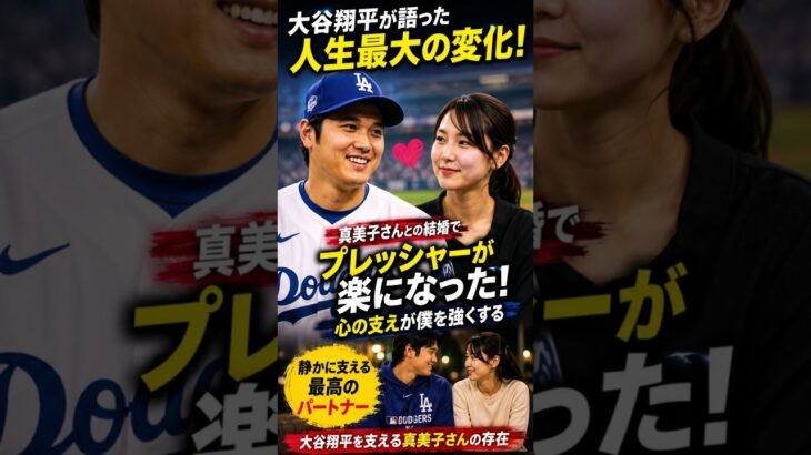 **【感動】大谷翔平が明かした結婚後の本音…真美子さんが支える“心の強さ”とは？