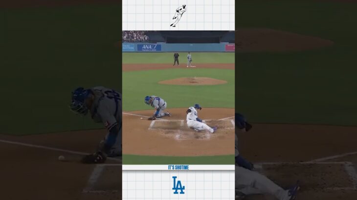 Shohei Ohtani RBI Doubles Then Freddie Freeman Drives Him In #dodgers #MLB #baseball #sports #NLDS
