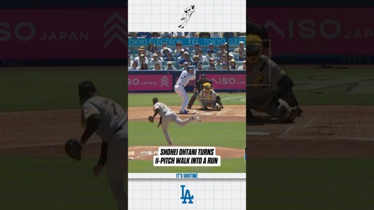 Shohei Ohtani Walks, Steals, And Scores In The Same Inning #dodgers #MLB #baseball #sports