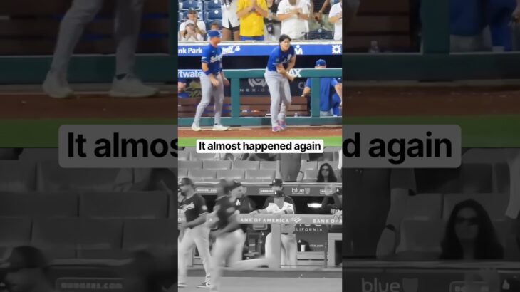 Shohei Ohtani almost got kicked by the same teammate for the second time