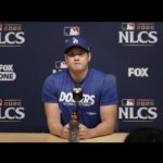 大谷翔平選手がドジャースの怪我とポストシーズンでの不振について語る (Shohei Ohtani NLCS Workout Japanese Interview)