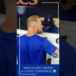 Shohei #Ohtani SHIELDED by #MaxMuncy 🤣 #NLCS