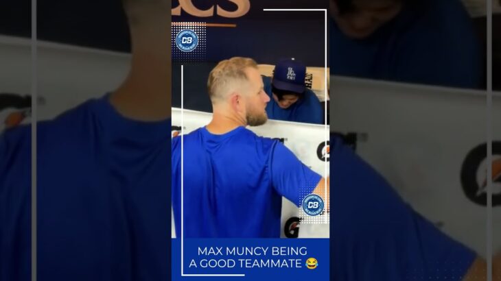 Shohei #Ohtani SHIELDED by #MaxMuncy 🤣 #NLCS